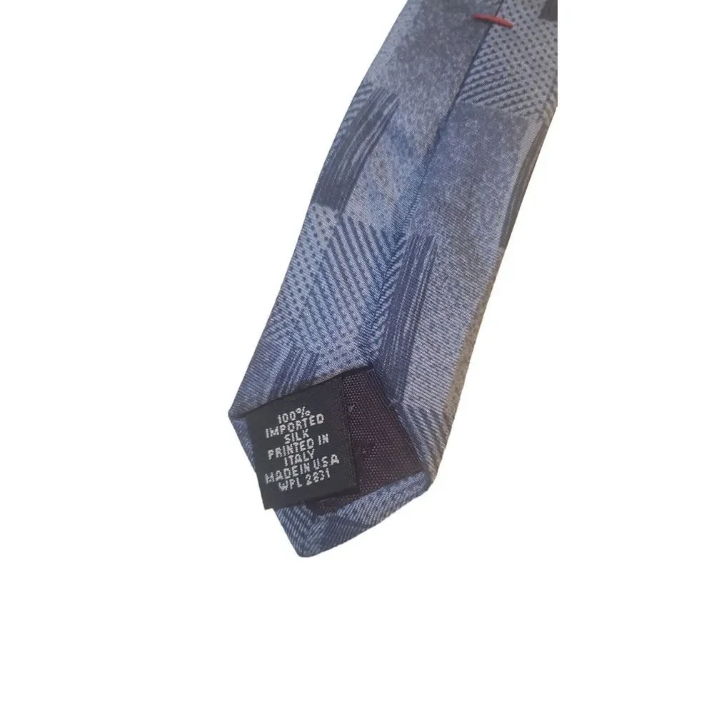 American‎ Traditions Neck Tie Men's Classic Style 100% Italian Silk Blue USA